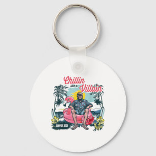 Chillin Like A Felon Beach Summer Funny Trump 2024 Keychain