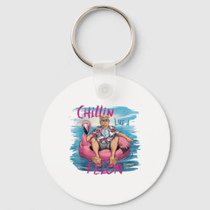 Chillin Like A Felon Funny Trump For President Sum Keychain