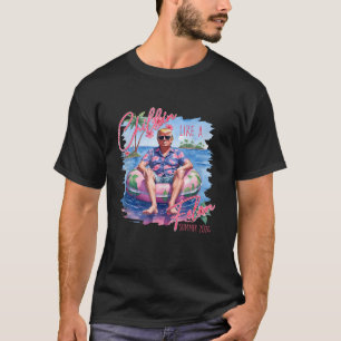 Chillin Like A Felon Funny Trump Summer 2024 Long  T-Shirt