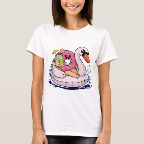 Chillin on a Floatie Donut and Juice Delight Te T_Shirt