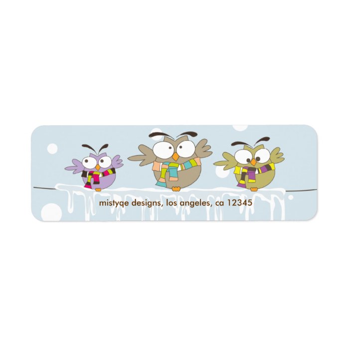 Chillin' Owls Avery Return Address Label