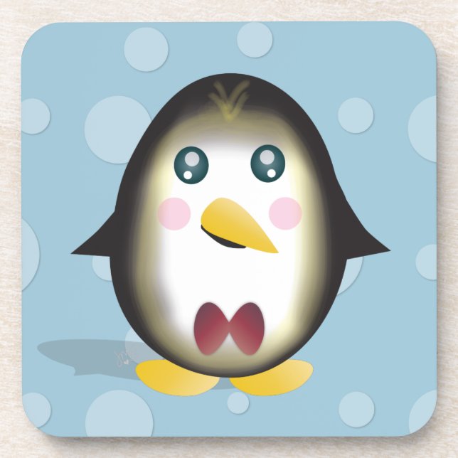 Chillin' Penguin Drink Coaster (Front)