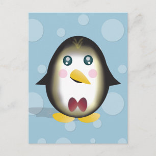 Chillin' Penguin Vertical Postcard