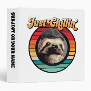 Chillin’ Sloth 3 Ring Binder
