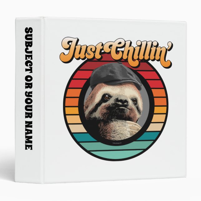 Chillin’ Sloth 3 Ring Binder (Front/Spine)