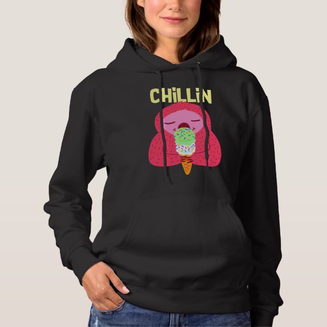 Chillin Sloth Chilling Hoodie (Front)