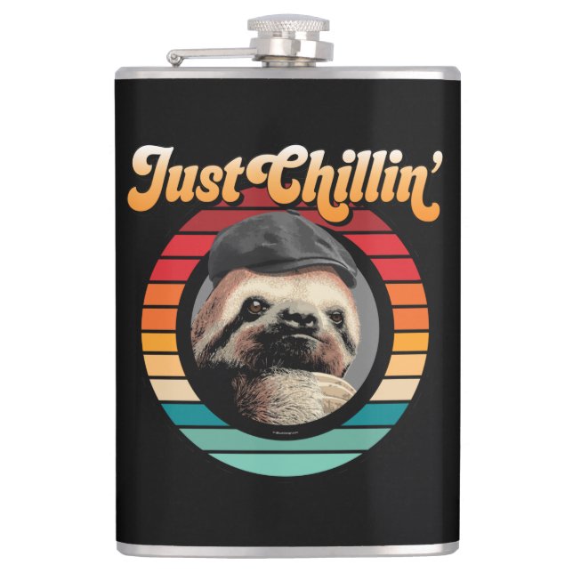 Chillin’ Sloth Flask (Front)