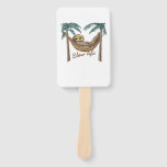Chillin&#39; Sloth in a Hammock Oversized T-Shirt Hand Fan