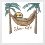 Chillin&#39; Sloth in a Hammock Oversized T-Shirt Wall Decal