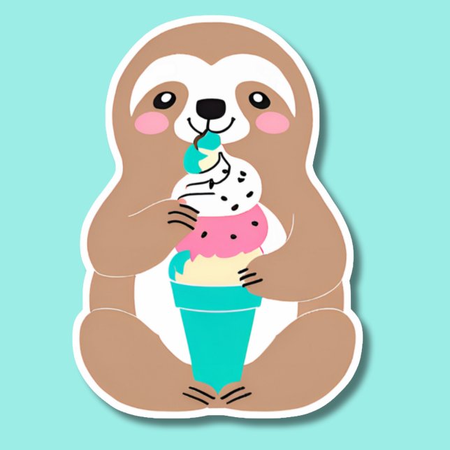 Chillin' Sloth Waterproof  Sticker (Creator Uploaded)