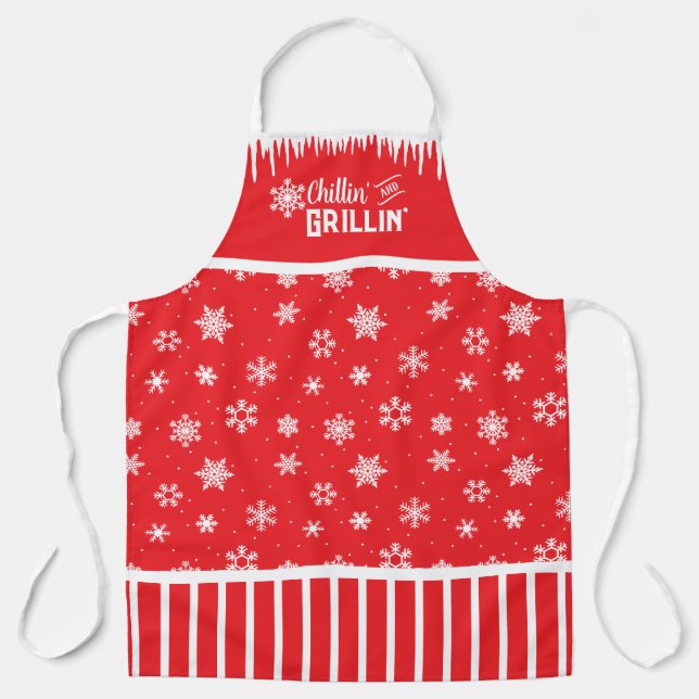 Chillin' Snowflake Apron (Front)