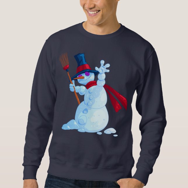 Chillin' Snowman Holiday Sweatshirt (Front)