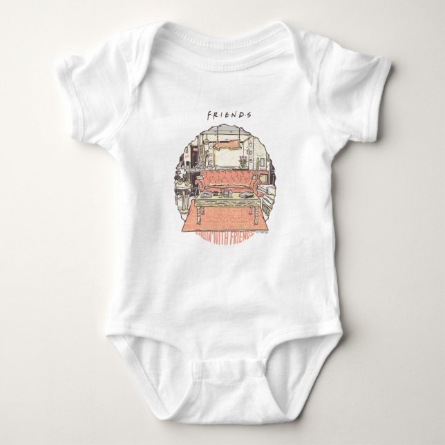 Chillin' with FRIENDS™ Cartoon 2 Baby Bodysuit (Front)