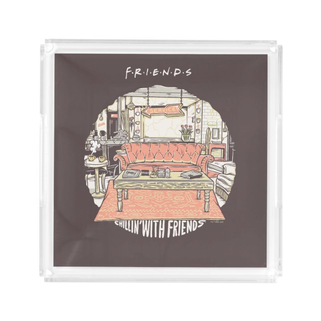 Chillin' with FRIENDS™ Cartoon Acrylic Tray (Front)
