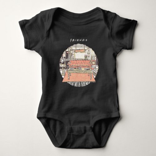 Chillin with FRIENDS Cartoon Baby Bodysuit