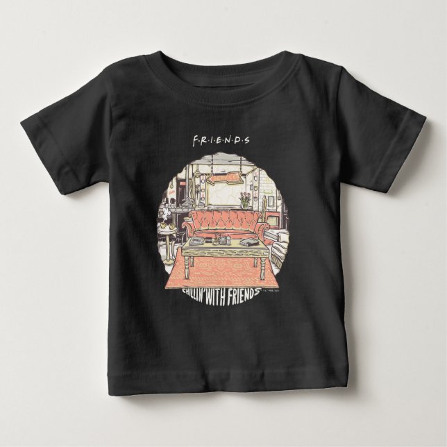 Chillin' with FRIENDS™ Cartoon Baby T-Shirt (Front)