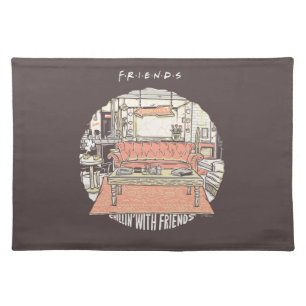 Chillin' with FRIENDS™ Cartoon Cloth Placemat