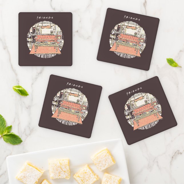 Chillin' with FRIENDS™ Cartoon Coaster Set (In Situ)