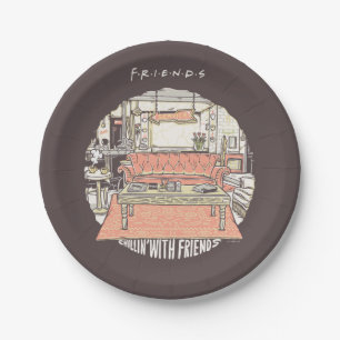 Chillin' with FRIENDS™ Cartoon Paper Plates