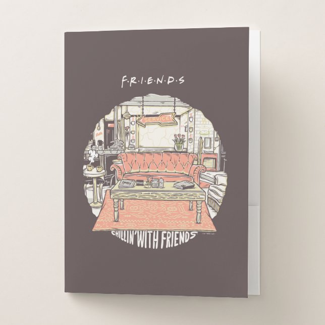 Chillin' with FRIENDS™ Cartoon Pocket Folder (Front)