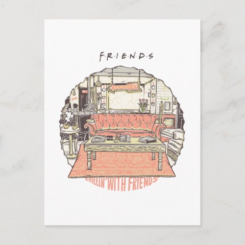 Chillin with FRIENDS Cartoon Postcard