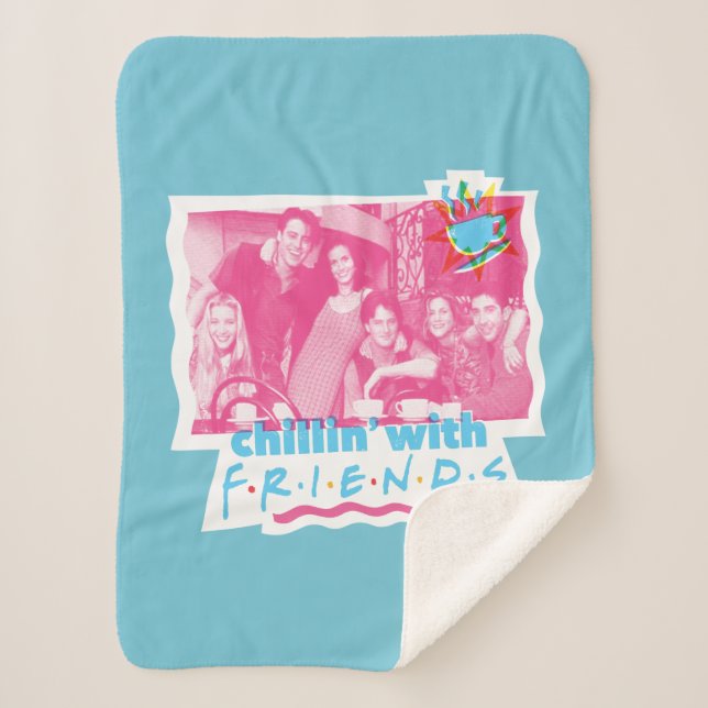 Chillin' with FRIENDS™ Sherpa Blanket (Front)