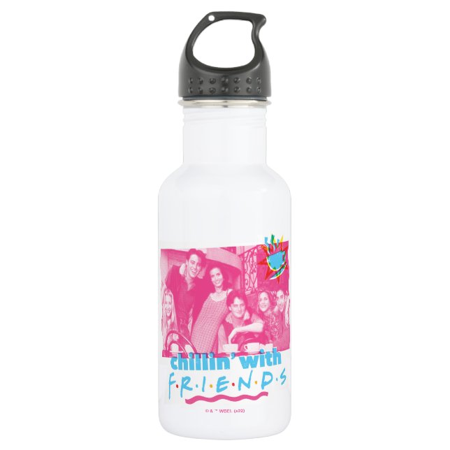Chillin' with FRIENDS™ Stainless Steel Water Bottle (Front)