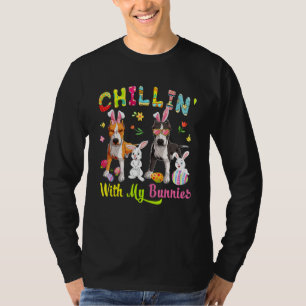 Chillin' With My Bunnies Cute Bunny Pit Bull Dogs  T-Shirt