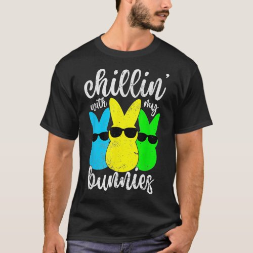 Chillin With My Bunnies Kids Boys Easter Day 2022  T_Shirt