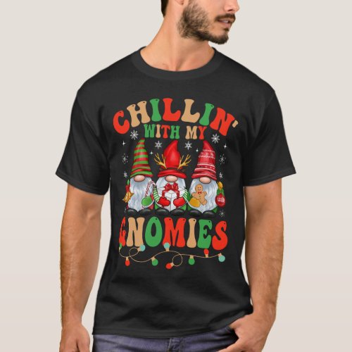Chillin With My Gnomie Christmas Matching Family T_Shirt