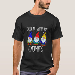 Chillin with My Gnomies Christmas Garden Gnome Xma T-Shirt