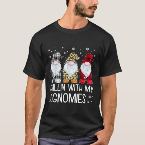 Chillin with My Gnomies Funny Kids Family Gnomes T_Shirt