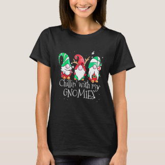 Chillin' With My Gnomies Garden Gnome Christmas Pa T-Shirt