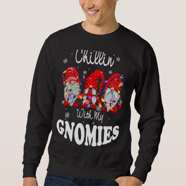 Chillin With My Gnomies Led Light Family Pajamas C Sweatshirt (Front)