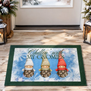 Chillin' with my Gnomies Winter Wonderland Doormat