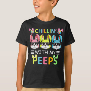 Chillin' With My Peeps Easter Kids Funny T-Shirt