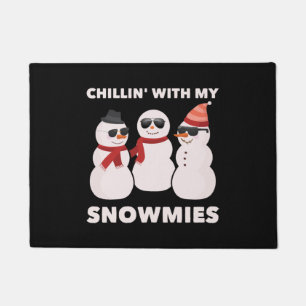 Chillin' With My Snowmies Doormat
