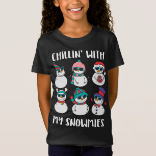 Chillin With My Snowmies Family Pajamas Snowman Ch T-Shirt