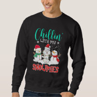 Chillin With My Snowmies Poodle Santa Christmas Tr