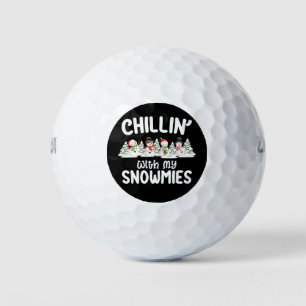 Chillin With My Snowmies Snowman Christmas Golf Balls