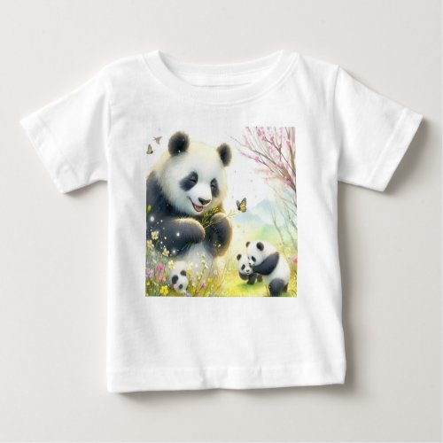 Chillin with Pandas Baby T_Shirt