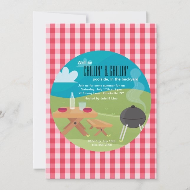 Chilling' and Grillin' Invitation (Front)