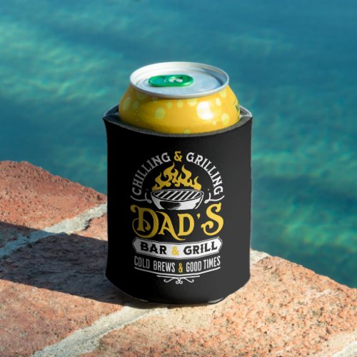 Chilling and grilling dads bar and grill design 2 can cooler