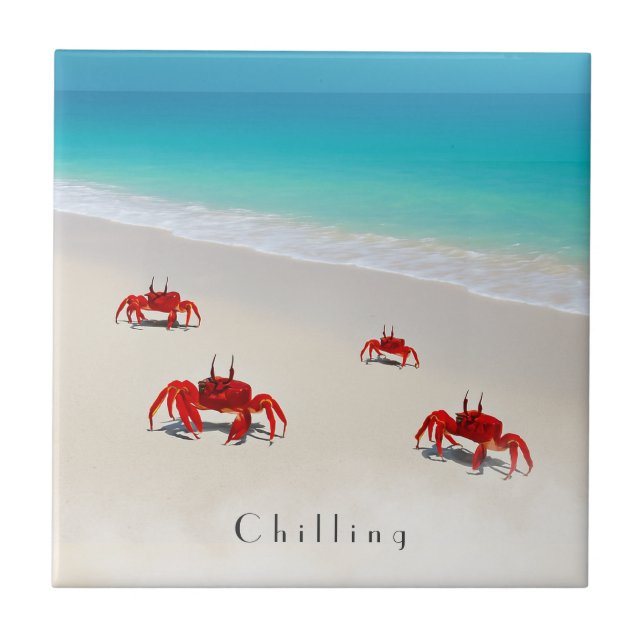 Chilling – Customizable Beach Coaster (Front)