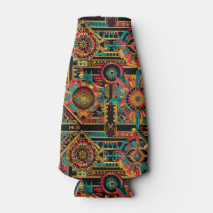 Chilling Cyan "Aztec Dream" Foam Bottle Cooler