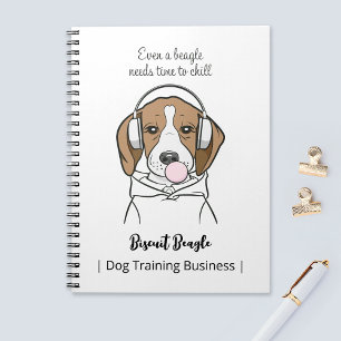 Chilling Dog with Bubblegum Cute Funny Beagle Notebook