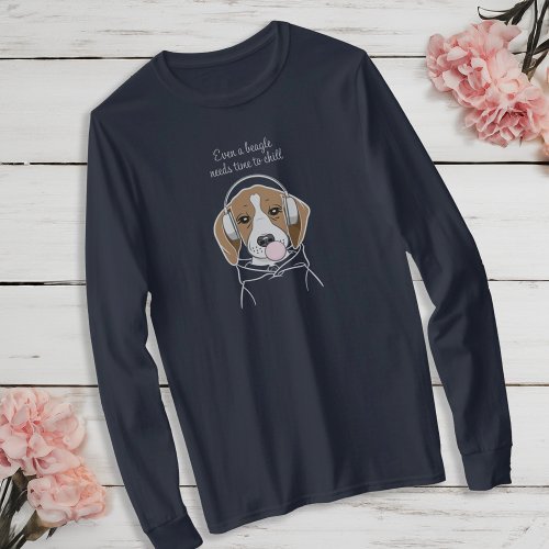 Chilling Dog with Bubblegum Cute Funny Beagle T_Shirt