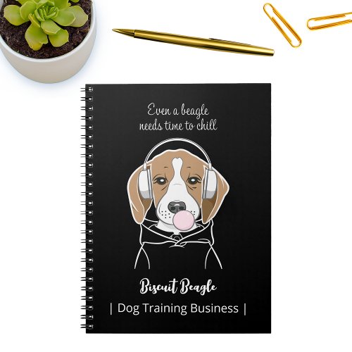 Chilling Dog with Bubblegum Funny Beagle Notebook