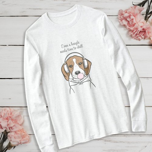 Chilling Dog with Bubblegum Funny Beagle T_Shirt