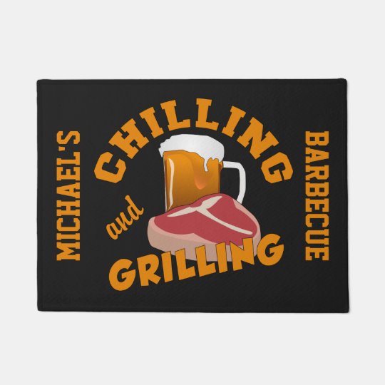 Chilling & Grilling custom door mat